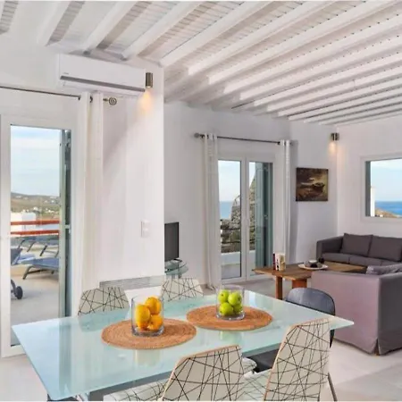 Luxury White W Private Pool In Mikonos Villa *