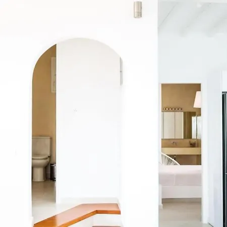 Villa Luxury White W Private Pool In Mikonos Kalafatis